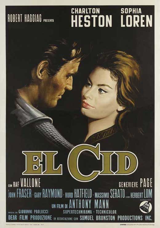 El Cid Movie Poster Print showcasing classic film artwork.