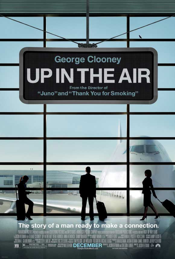 Up in the Air Movie Poster Print featuring vibrant design and colors.