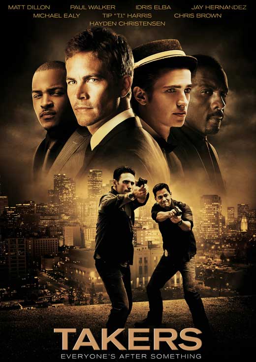 Takers Movie Poster Print showcasing thrilling heist action.