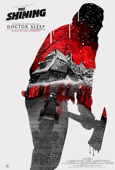 The Shining Movie Poster Print capturing the horror film's eerie atmosphere.