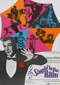 Singin' in the Rain Movie Poster Print showcasing classic film imagery.