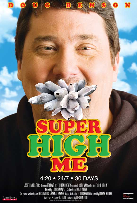 Super High Me Movie Poster Print featuring vibrant artwork.