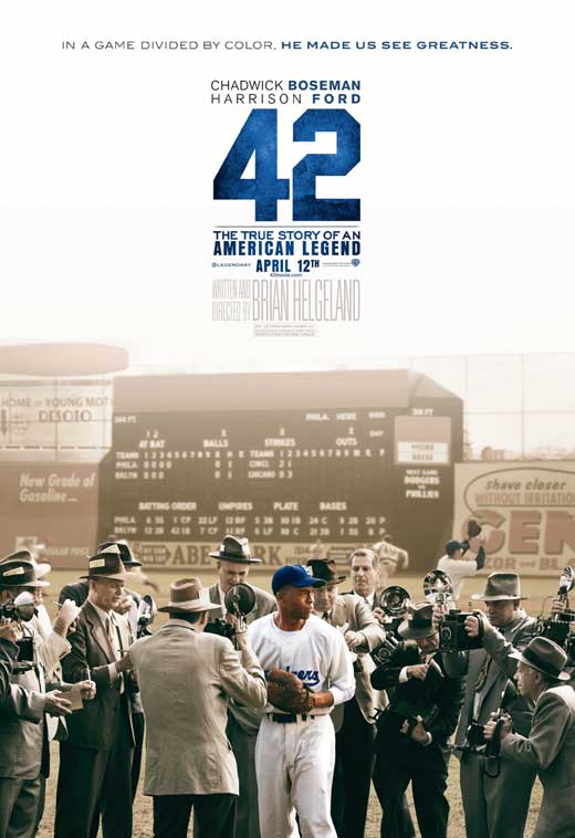 42 Movie Poster Print celebrating Jackie Robinson's legacy