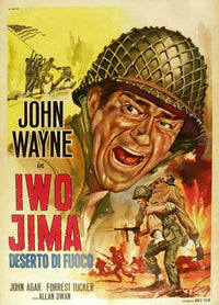 Sands of Iwo Jima Movie Poster Print showcasing historical battle imagery.