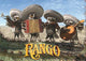 Rango Movie Poster Print featuring the animated character Rango in vibrant colors.
