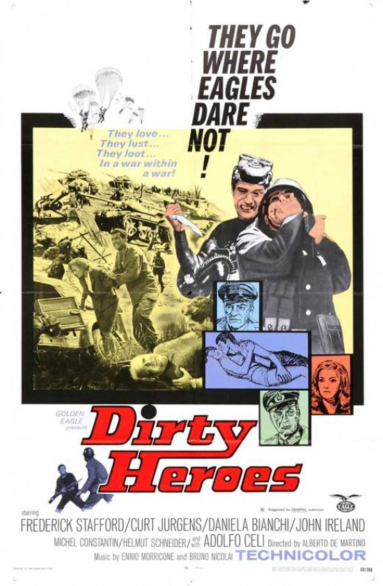 Dirty Heroes Movie Poster Print featuring bold cinematic imagery.