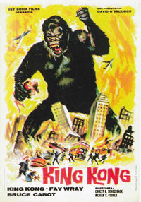 King Kong Movie Poster Print capturing the iconic giant ape in a dramatic skyline.