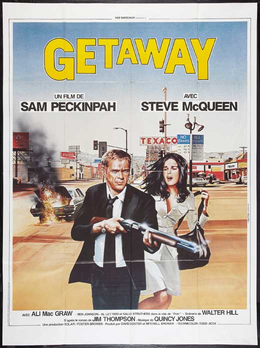The Getaway Movie Poster Print featuring vibrant colors and striking imagery.