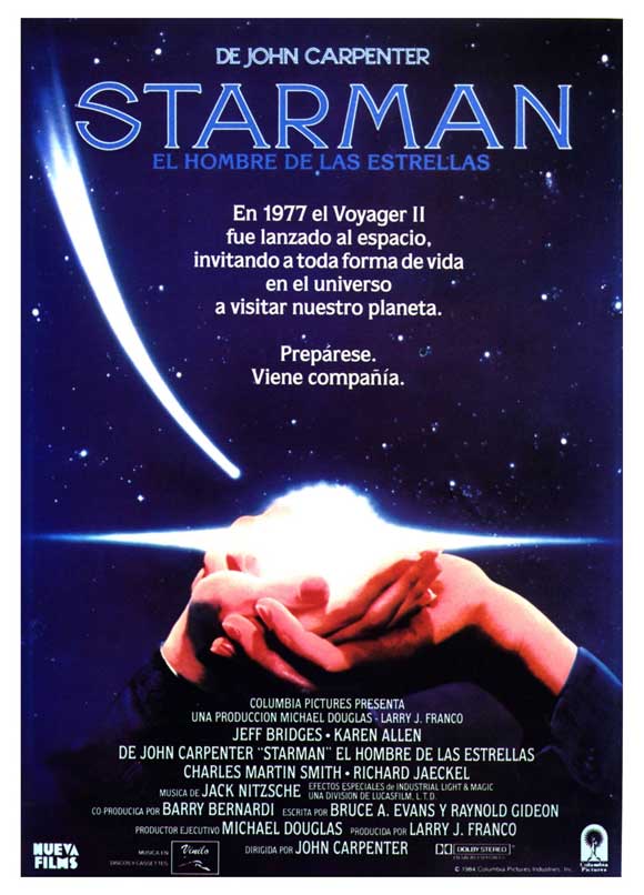 Starman Movie Poster Print featuring iconic imagery from the film.