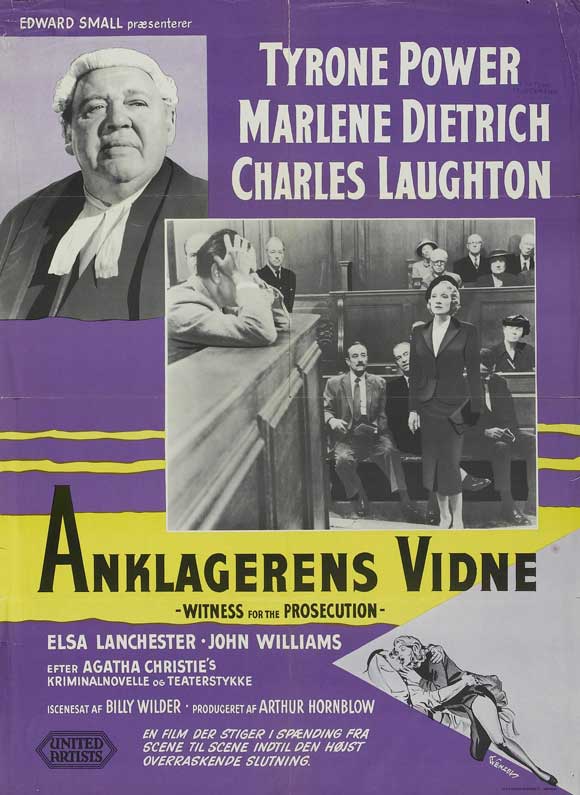 Witness for the Prosecution Movie Poster Print showcasing classic film suspense.