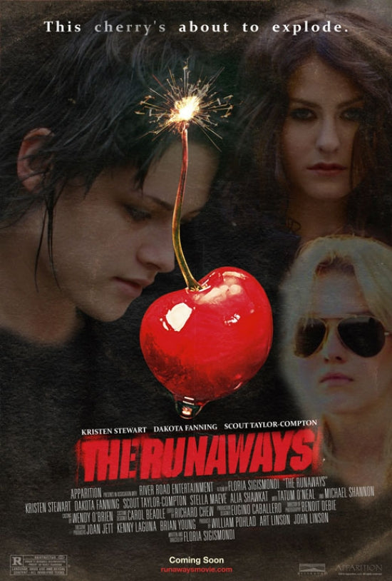 The Runaways Movie Poster Print featuring the iconic all-girl rock band.
