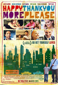 Happythankyoumoreplease Movie Poster Print featuring warm and joyful design.