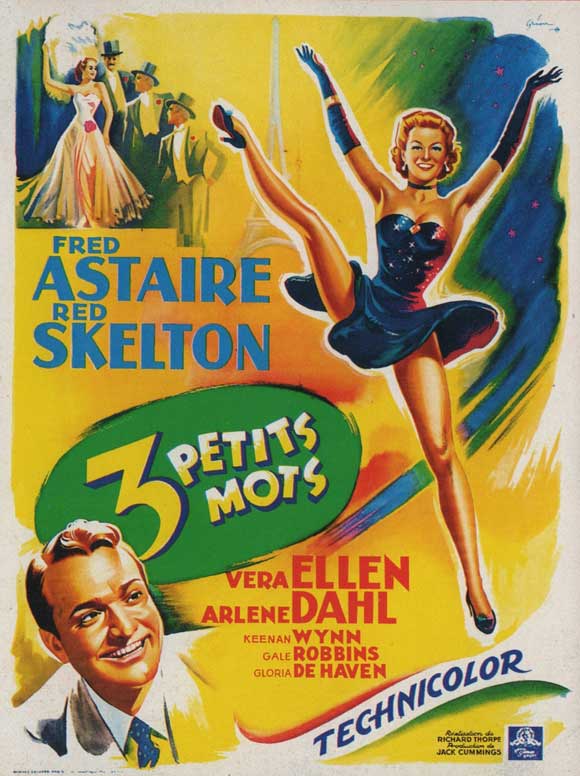 Three Little Words Movie Poster Print showcasing classic cinema.