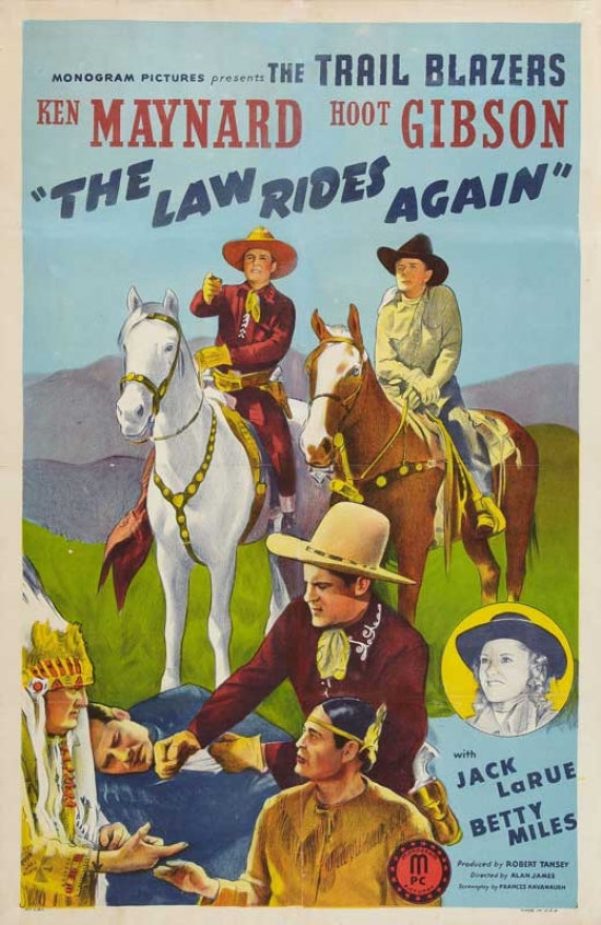 The Law Rides Again Movie Poster Print on premium heavy stock paper.