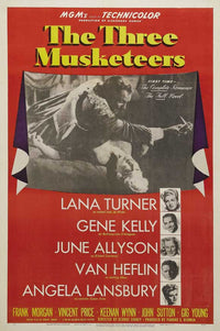 The Three Musketeers Movie Poster Print featuring vibrant colors and classic design.