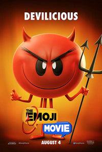 The Emoji Movie Poster Print featuring vibrant colors and playful design.
