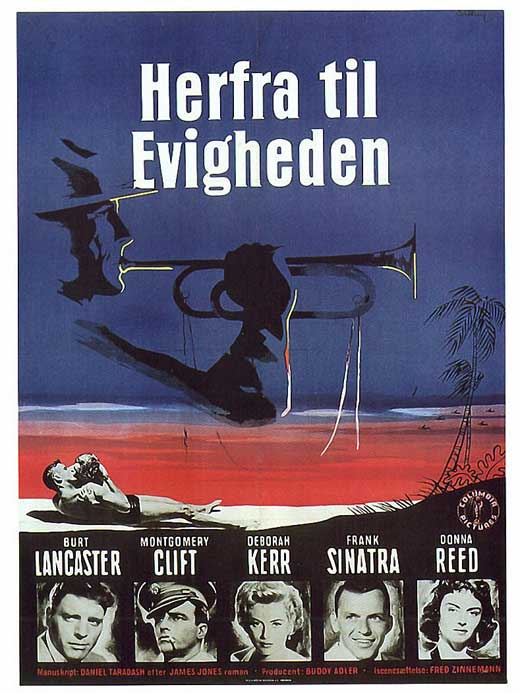From Here to Eternity Movie Poster Print featuring classic film art.