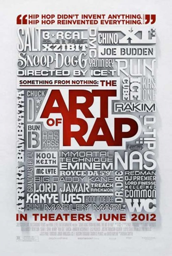Something from Nothing: The Art of Rap Movie Poster showcasing hip-hop culture.