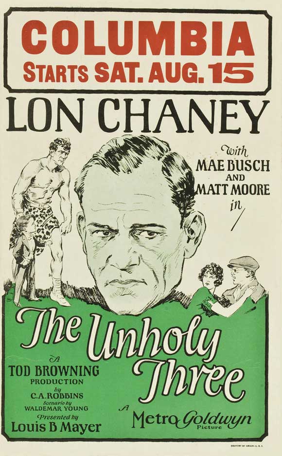 The Unholy Three Movie Poster Print showcasing classic cinema art.