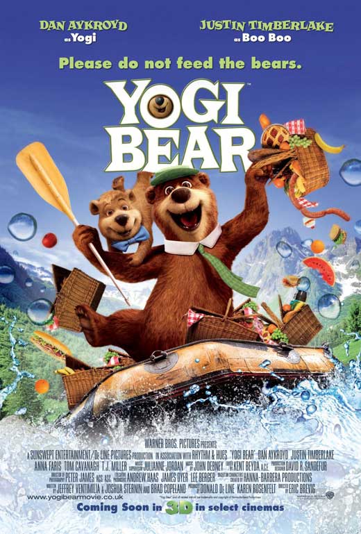 Yogi Bear Movie Poster Print showcasing classic animation character.