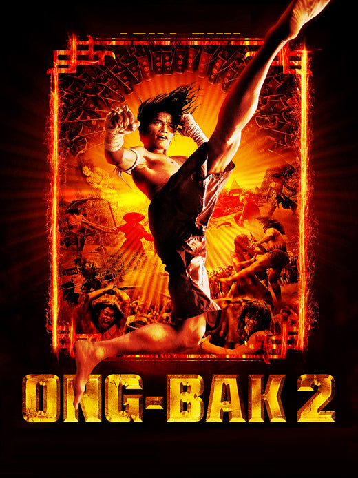 Ong Bak 2 Movie Poster Print showcasing dynamic martial arts action.