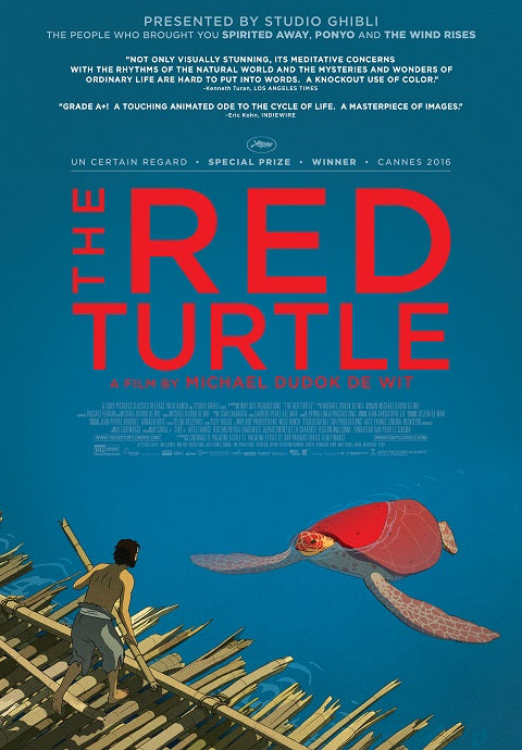 The Red Turtle Movie Poster Print featuring vibrant artwork.