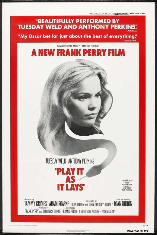 Play It As It Lays Movie Poster Print showcasing cinematic artwork.