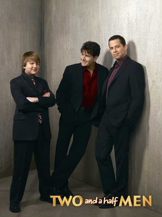 Two and a Half Men Movie Poster Print featuring classic comedy artwork.