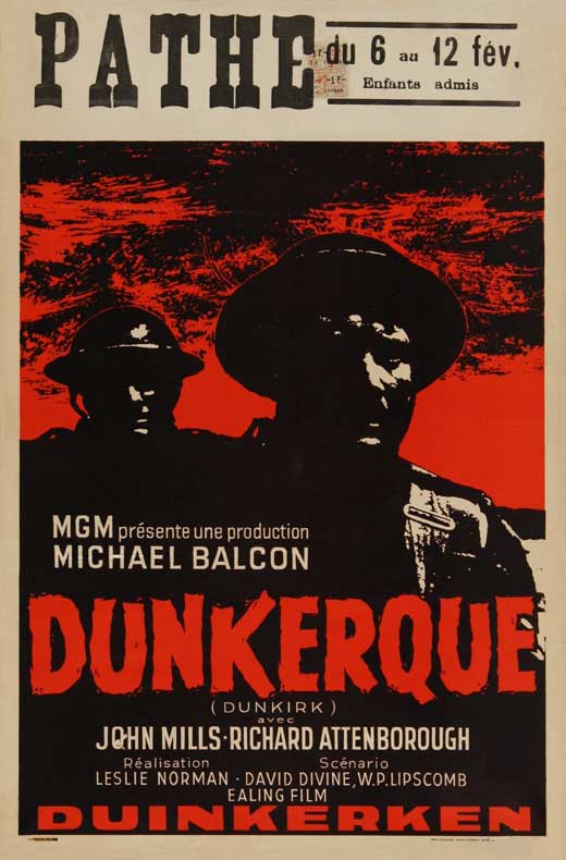 Dunkirk Movie Poster Print featuring dramatic war imagery.