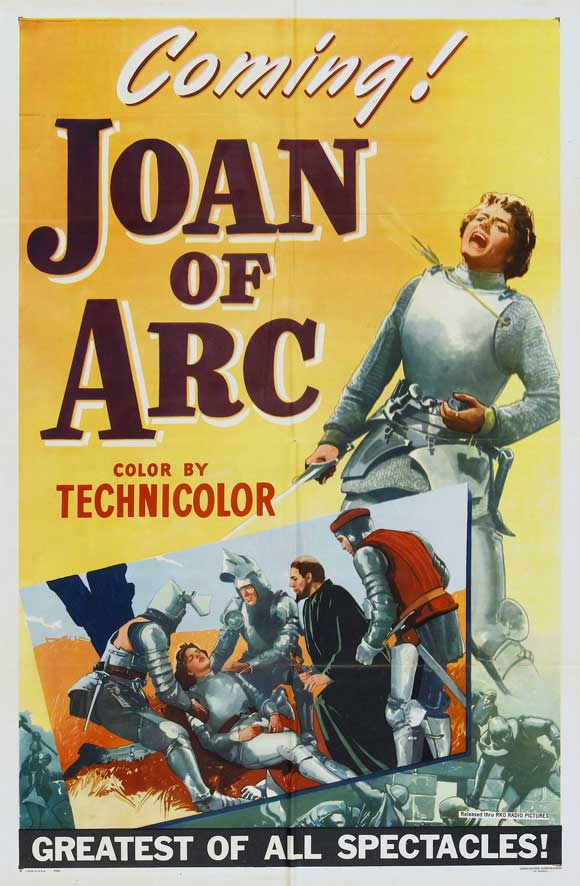 Joan of Arc movie poster print showcasing an iconic figure