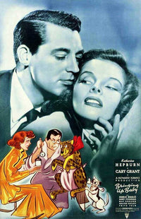 Bringing Up Baby Movie Poster Print showcasing classic film art.