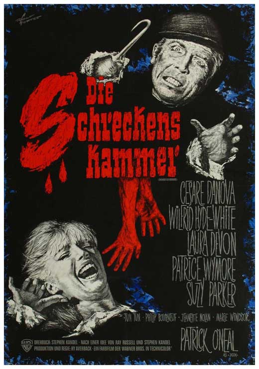 Chamber of Horrors Movie Poster Print featuring classic horror imagery.