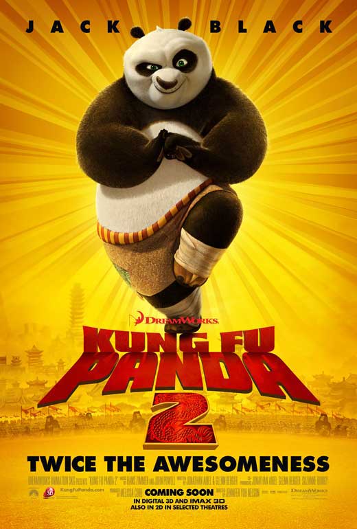 Kung Fu Panda 2 Movie Poster Print featuring vibrant animation art.