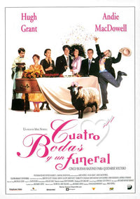 Four Weddings and a Funeral Movie Poster Print showcasing classic film charm.