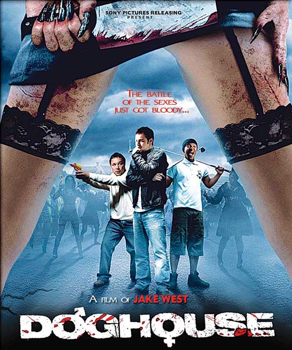 Doghouse movie poster print featuring vibrant visuals.