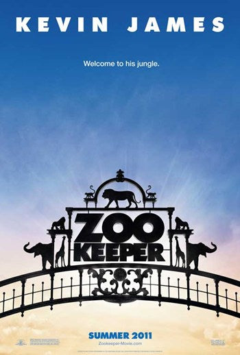 Zookeeper Movie Poster Print featuring whimsical animal characters.