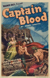 Captain Blood Movie Poster Print showcasing classic adventure film art.