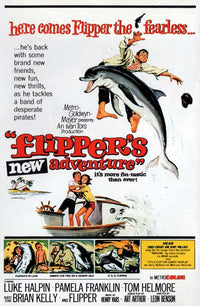 Flipper Movie Poster Print showcasing vibrant colors and classic film art.