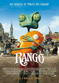 Rango Movie Poster Print featuring the adventurous chameleon character.