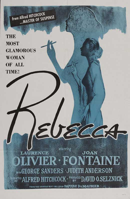 Rebecca Movie Poster Print showcasing classic film artwork.