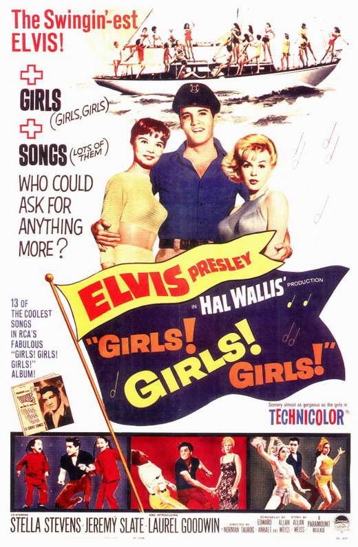 Girls Girls Girls Movie Poster Print showcasing vibrant art.