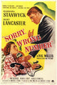 Sorry, Wrong Number Movie Poster displaying classic film artwork.
