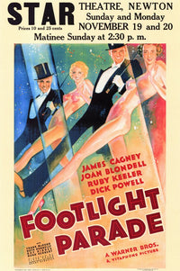 Footlight Parade Movie Poster Print showcasing classic film art.