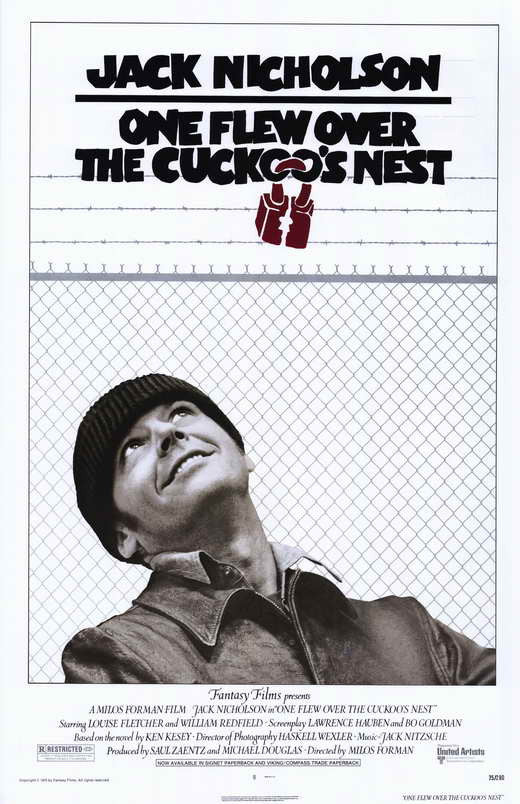 One Flew Over the Cuckoo's Nest Movie Poster Print (11 x 17)