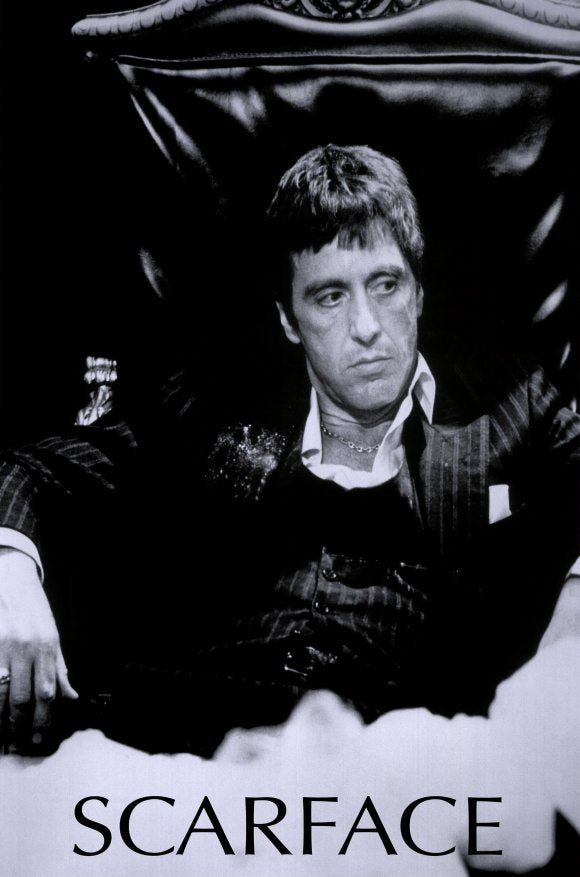 Scarface Movie Poster Print showcasing classic film art.