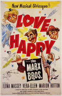 Love Happy Movie Poster Print, vibrant and charming artwork