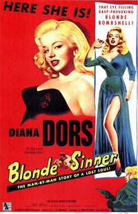 Blonde Sinner Movie Poster Print showcasing captivating cinema art.