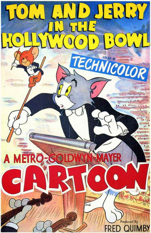Tom and Jerry in the Hollywood Bowl Movie Poster Print (11x17)