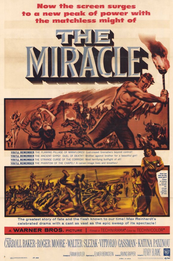 The Miracle Movie Poster Print showcasing captivating cinematic artwork.