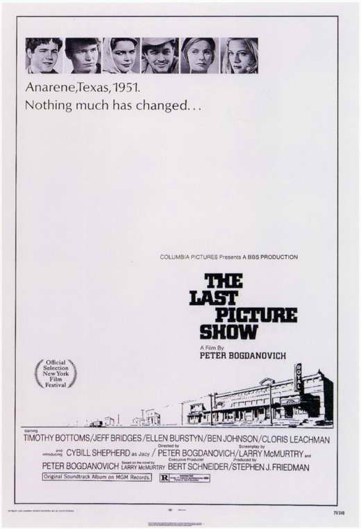 The Last Picture Show Movie Poster showcasing classic cinema art.